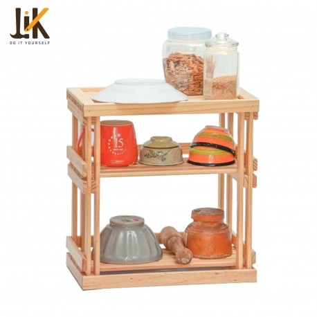 Kệ chén gỗ 2 tầng