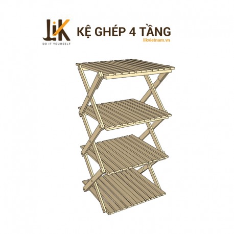 Kệ ghép 4 tầng