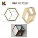 Kệ lục giác ốp tường
