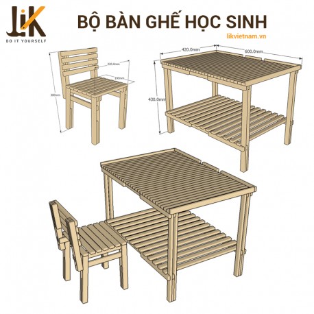 Bộ bàn ghế học sinh