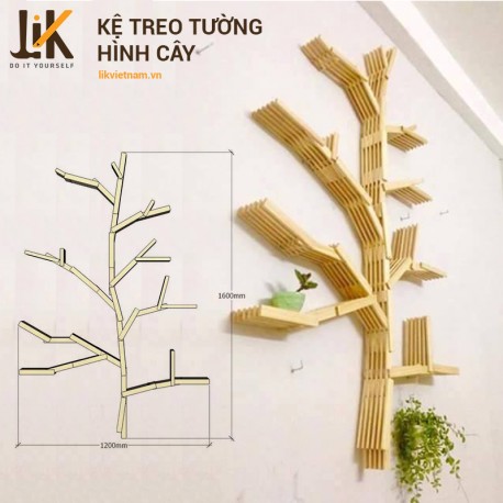 Kệ treo tường hình cây