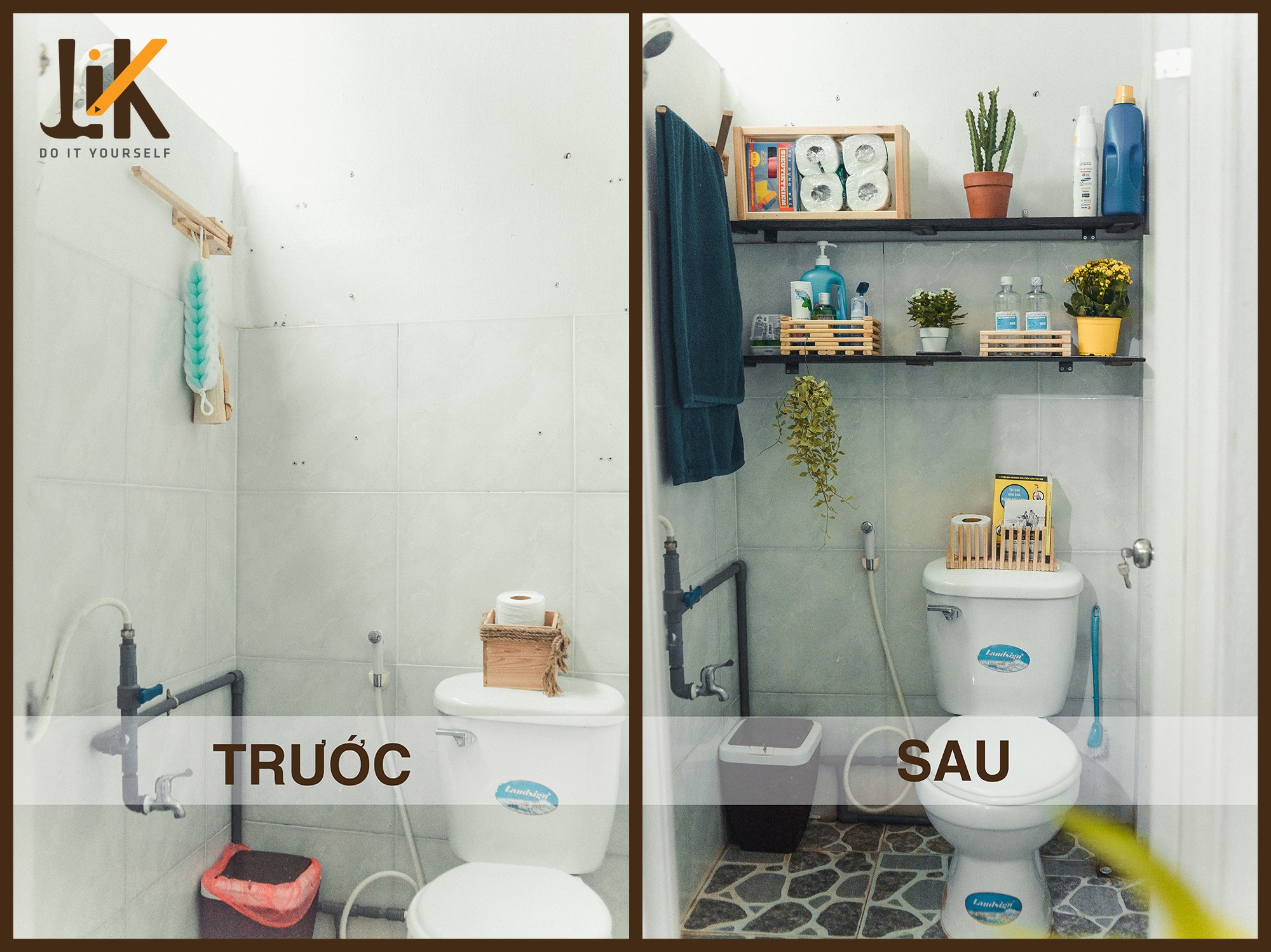 Ý tưởng trang trí phòng tắm DIY